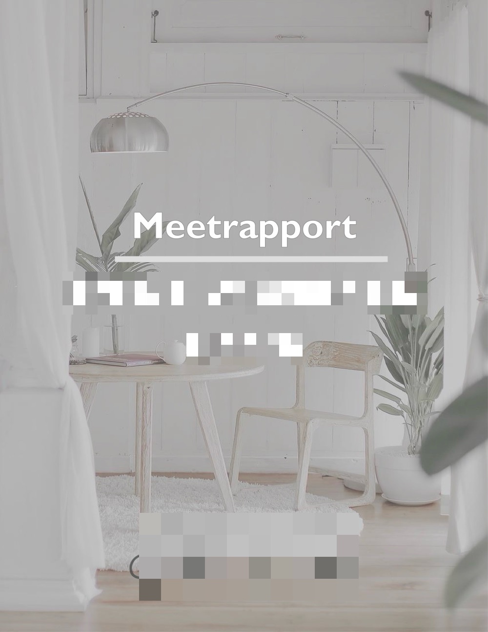 Meetrapport woning, voorblad