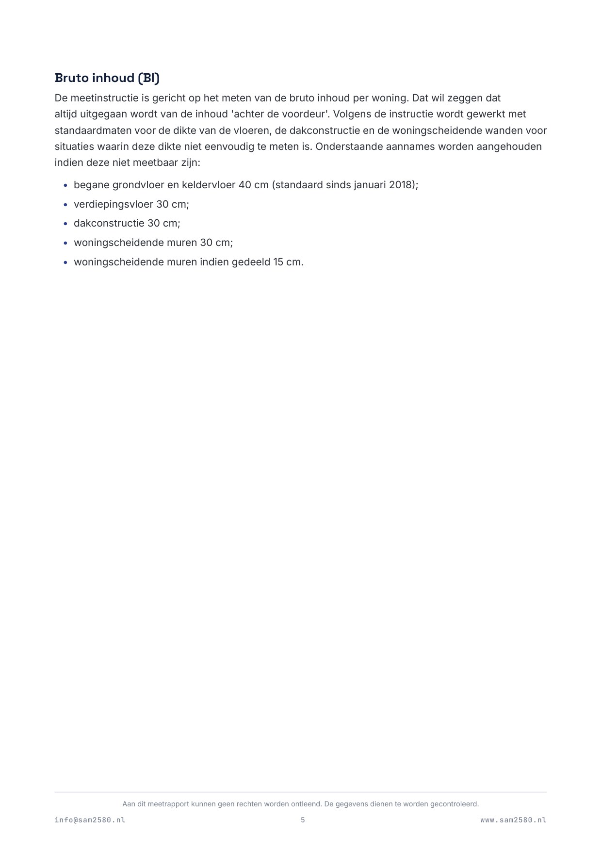 Meetrapport appartement, pagina 7